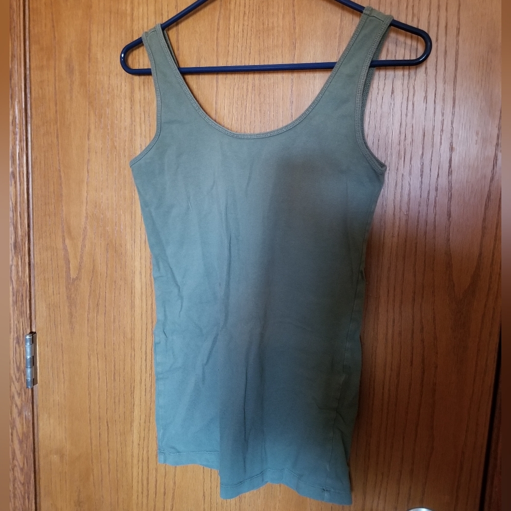 Military green tank top